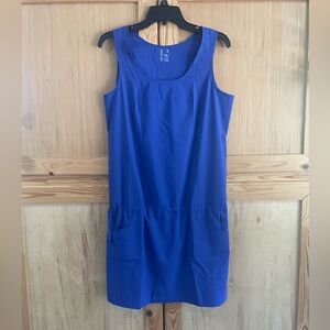 Arc’teryx conenta dress in blue athletic activewear outdoors hiking camping